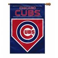 Fremont Die Inc Fremont Die 64816B Chicago Cubs 2-Sided 28 x 40 in. House Banner 64816B